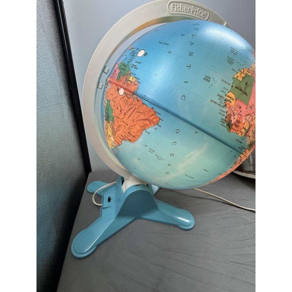 Fisher Price Discovery Globe Earth Educational Lights Up TESTED Vintage Fun 🤩 - Picture 6 of 16